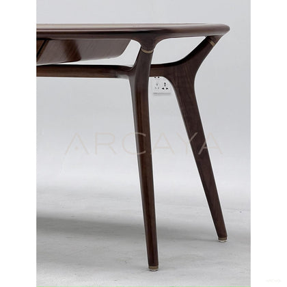 Black Walnut Veneer Mortise Tenon Desk - scene