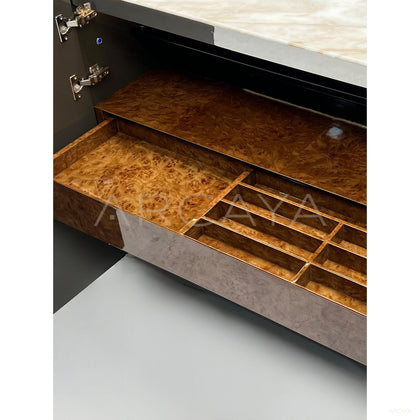 Italian Stone Burl Veneer Sideboard - scene