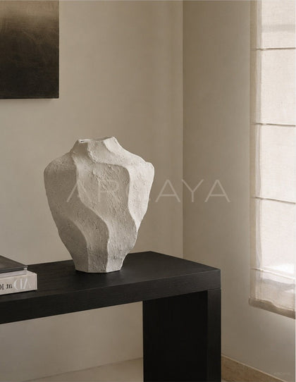 Handmade Stoneware Irregular Vase - scene