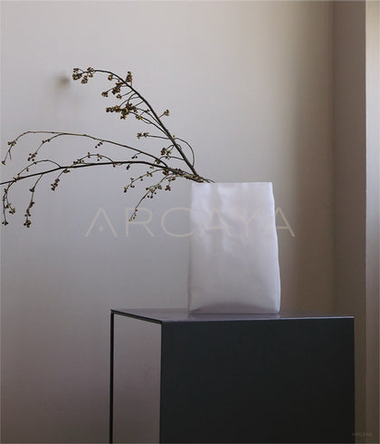 Clear Glass Wide Mouth Vase - scene
