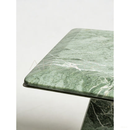Aston Alpine Green Mid Century Marble Side Table - scene