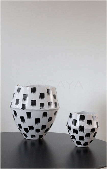 Jingdezhen Wide Mouth Wabi Sabi Floor Vase - scene