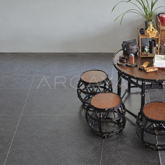 Purple Bamboo Round Table - scene
