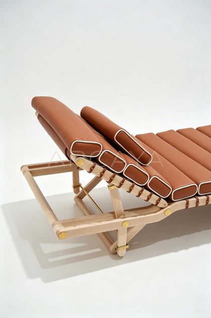 Leather Chaise Lounge Chair - detail