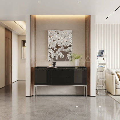Italian Minimalist Entryway Cabinet - scene