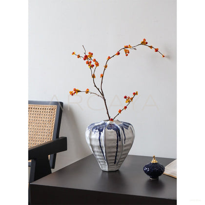 Chinese Jingdezhen Large White Jar Vase - scene