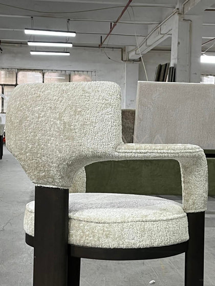 Minimalist Single Lounge Dining Chair - scene