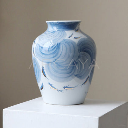 Jingdezhen Blue White Jar Vase Vintage - main