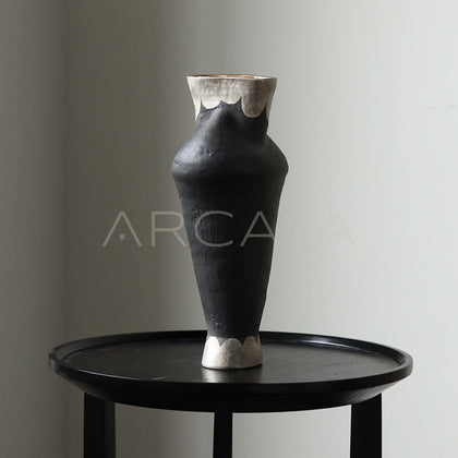 Dadan Silver Glaze Hand Thrown Stoneware Vase - main