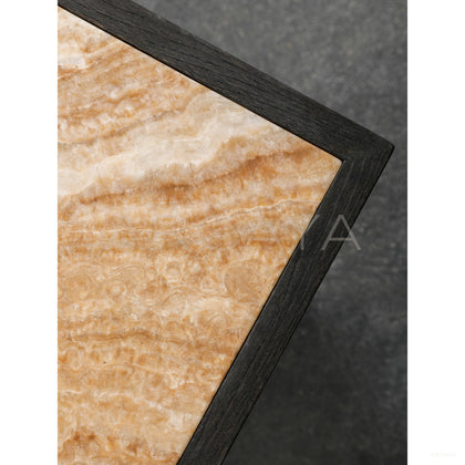Polygon Patchwork Marble Low Table - scene