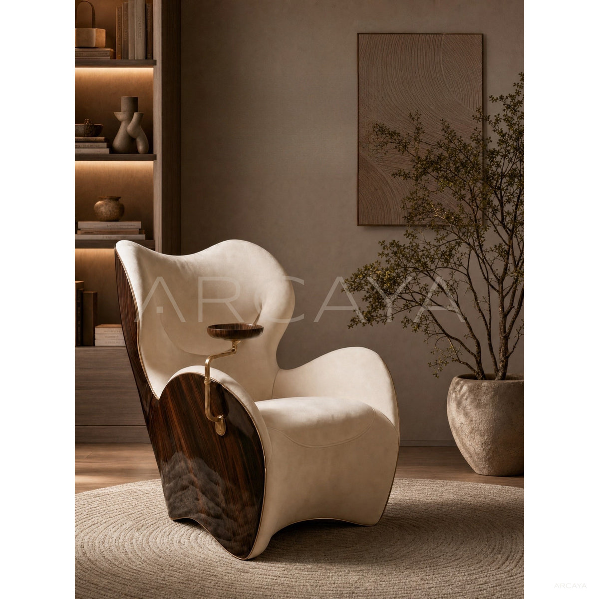 Sculptural Cigar Chair With Tray 2 in detail