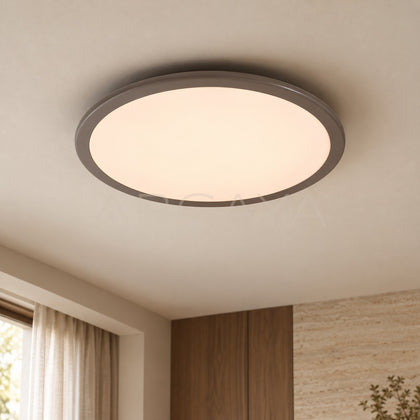 Milky Thin Disc Ceiling Light 23051 - main