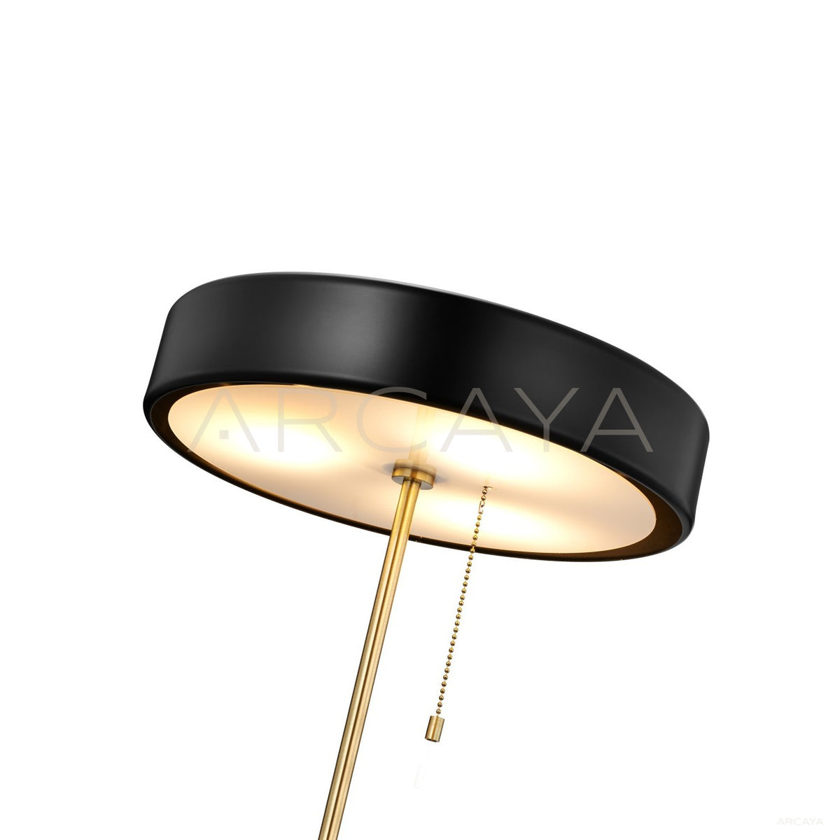 Black Drum Shade Zipper Table Lamp 21409 in detail