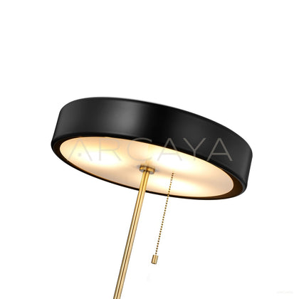 Black Drum Shade Zipper Table Lamp 21409 - scene