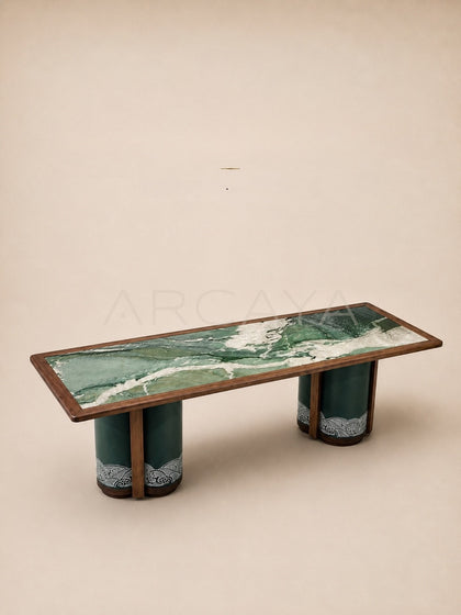 Daze Patek Jade Stone Tea Table - scene