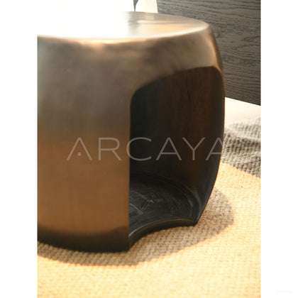 Hand Forged Brass Small Side Table - scene