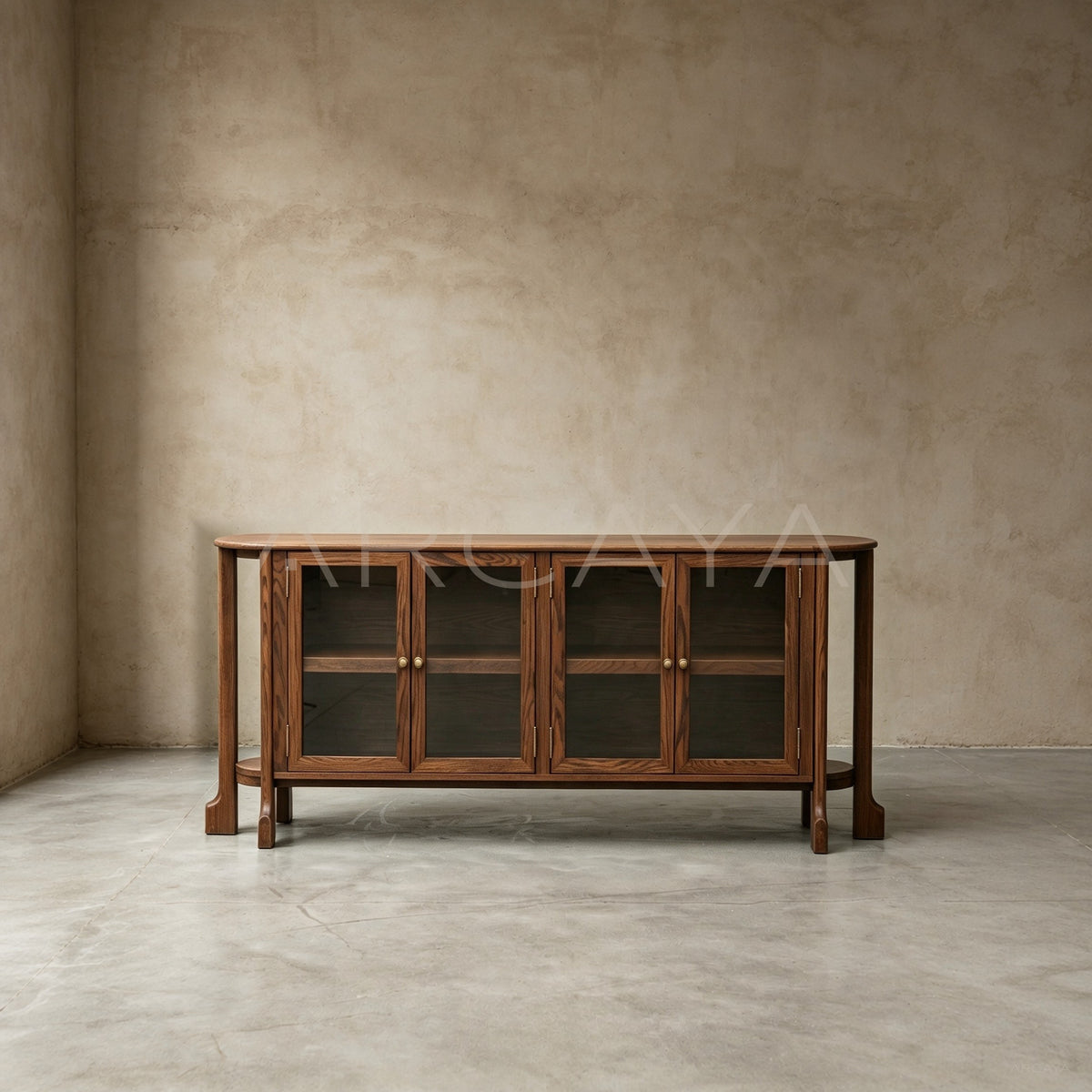 Oak Curved Sideboard - main