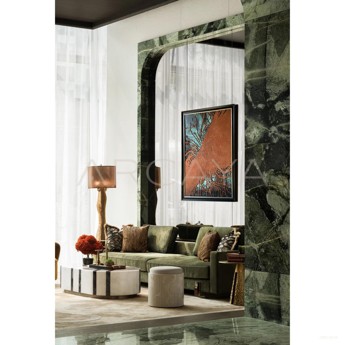 Flowing Color Wall Art in detail