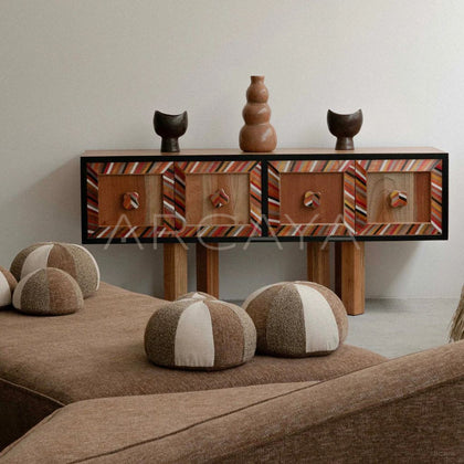 Yiduo Hand Painted Solid Wood Sideboard - scene