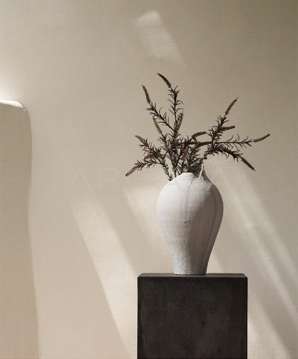 Black Jingdezhen Large Ceramic Jar Vase - scene