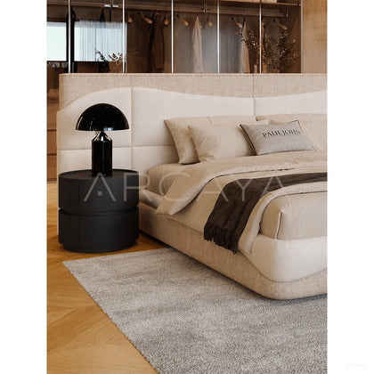 Master Bedroom Wide Headboard Bed - scene