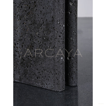 Fossil Pattern Stone Side Table - scene