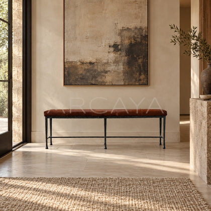 Sud Forged Copper Bench - scene
