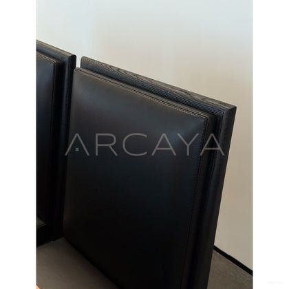 Dark Wood Grain Quiet Piece — Dining Table - scene
