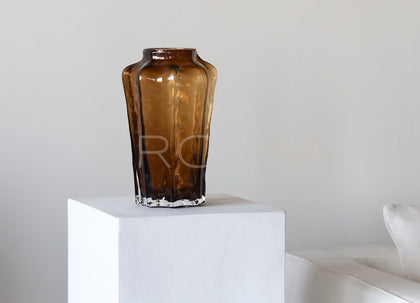 Mid Century Glass Art Vase - scene