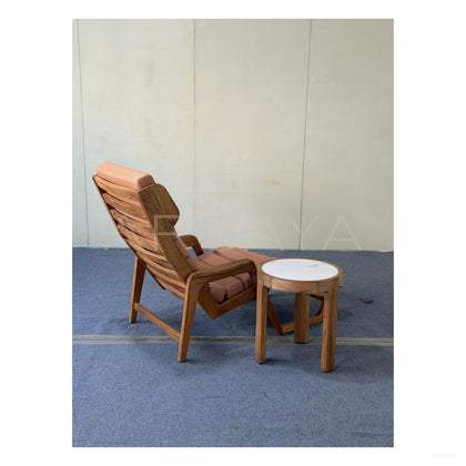 Teak Heritage Outdoor Lounger - scene