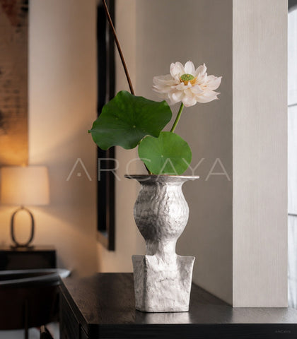 Dadan Silver Glaze Vase Living Room - scene