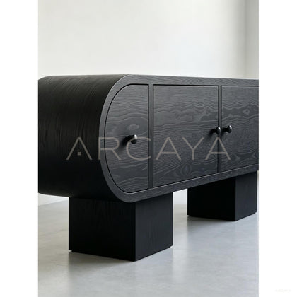 Black Curved Sideboard - scene