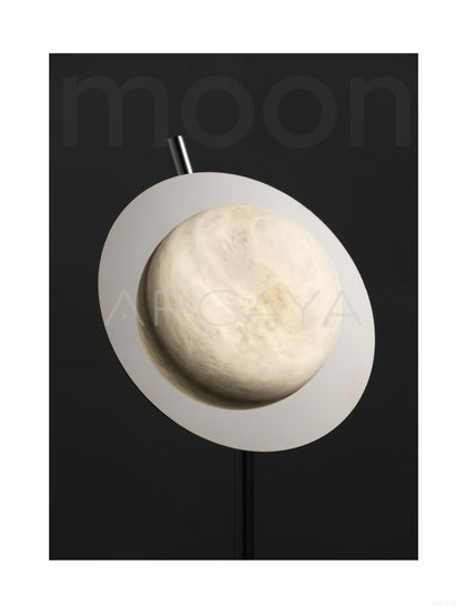 Stone Half Moon Disc Tall Table Lamp 96175 - scene