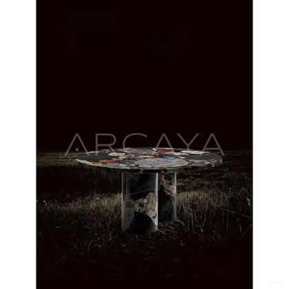 Colorful Black Glazed Table - scene
