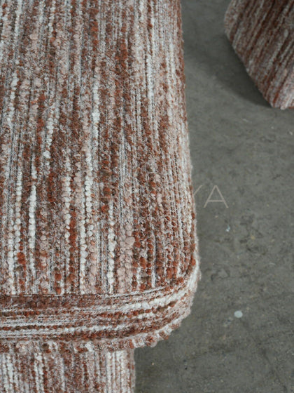 Bulbsquare Cotton Linen Vanity Stool - detail