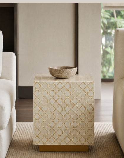 Shell Inlay Side Table Boxi - scene