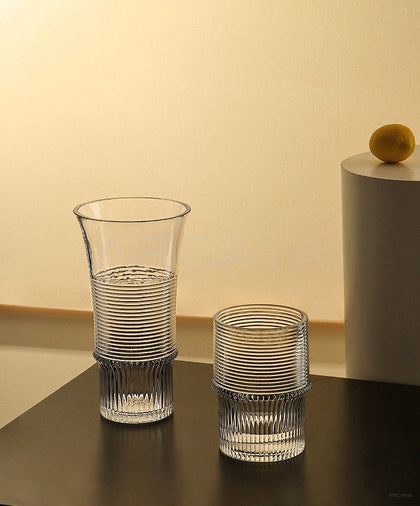 Clear Modern Medium Glass Vase - scene