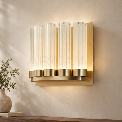 Gold Vertical Crystal Wall Light 3071 - main