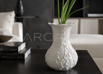Lily Of The Valley Relief Ceramic Vase - scene