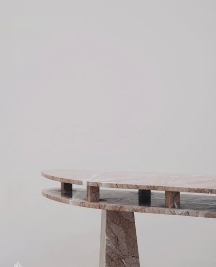 Sculptural Entryway Console Table - detail