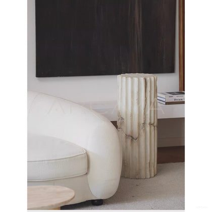 Faux Jade Pedestal Stool - scene