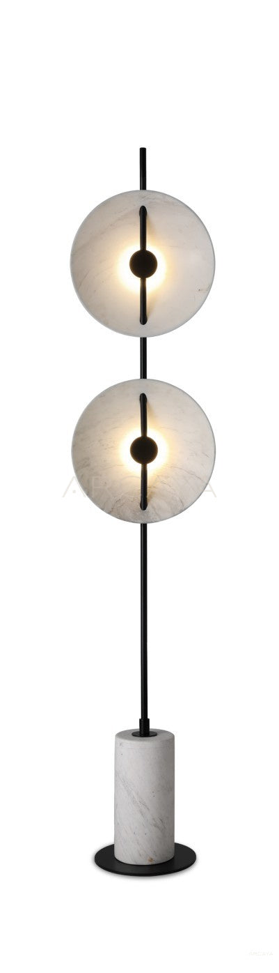 Double Stone Disc Floor Lamp 21603 - scene
