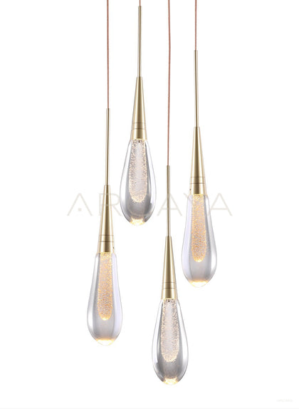 Clear Long Drop Pendant Light 80309 - scene