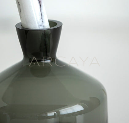 Smoked Glass Decanter Whisky Set - scene