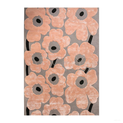 Classic Poppy Flower Rug - scene
