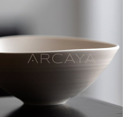 Amu Collab White Conical Salad Bowl - scene