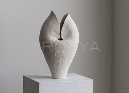 Wabi Sabi Stoneware Textured Vase - scene