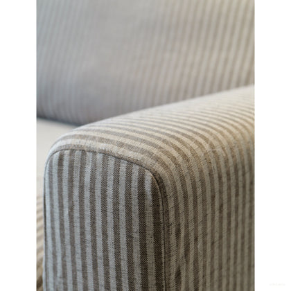 Dio Floating Island Sofa Striped Linen - scene