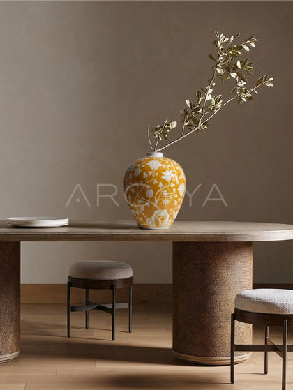 Blue White Porcelain Large Jar Vase - scene