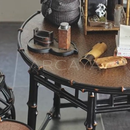 Purple Bamboo Round Table - detail